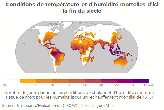 Conditions de température et d’humidité mortelles d’ici la fin du siècle