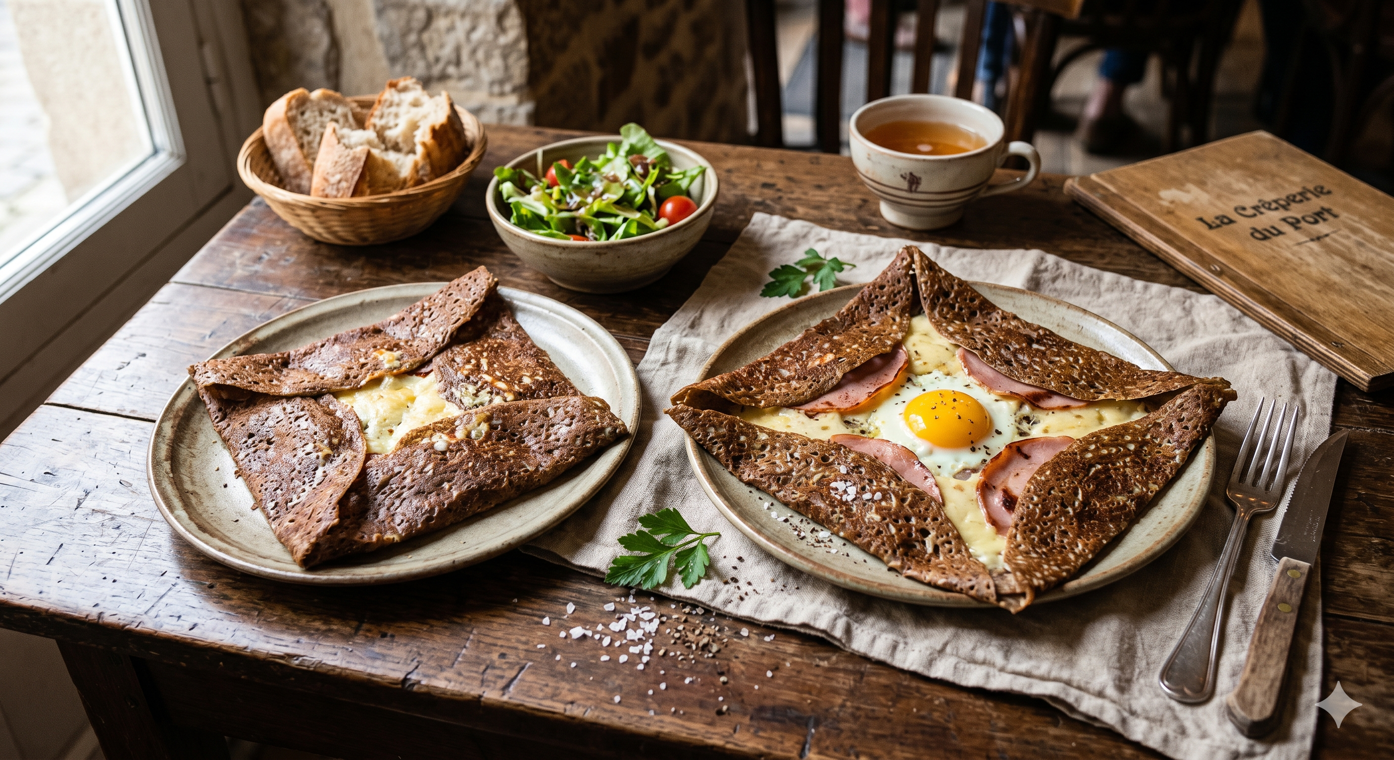 Crêpes bretonnes jambon végé & emmental