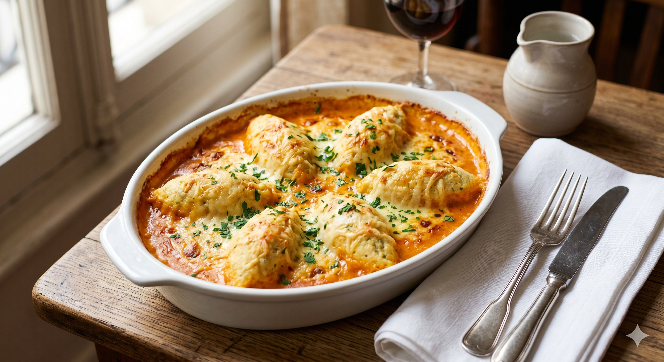 Quenelles au four sauce tomate