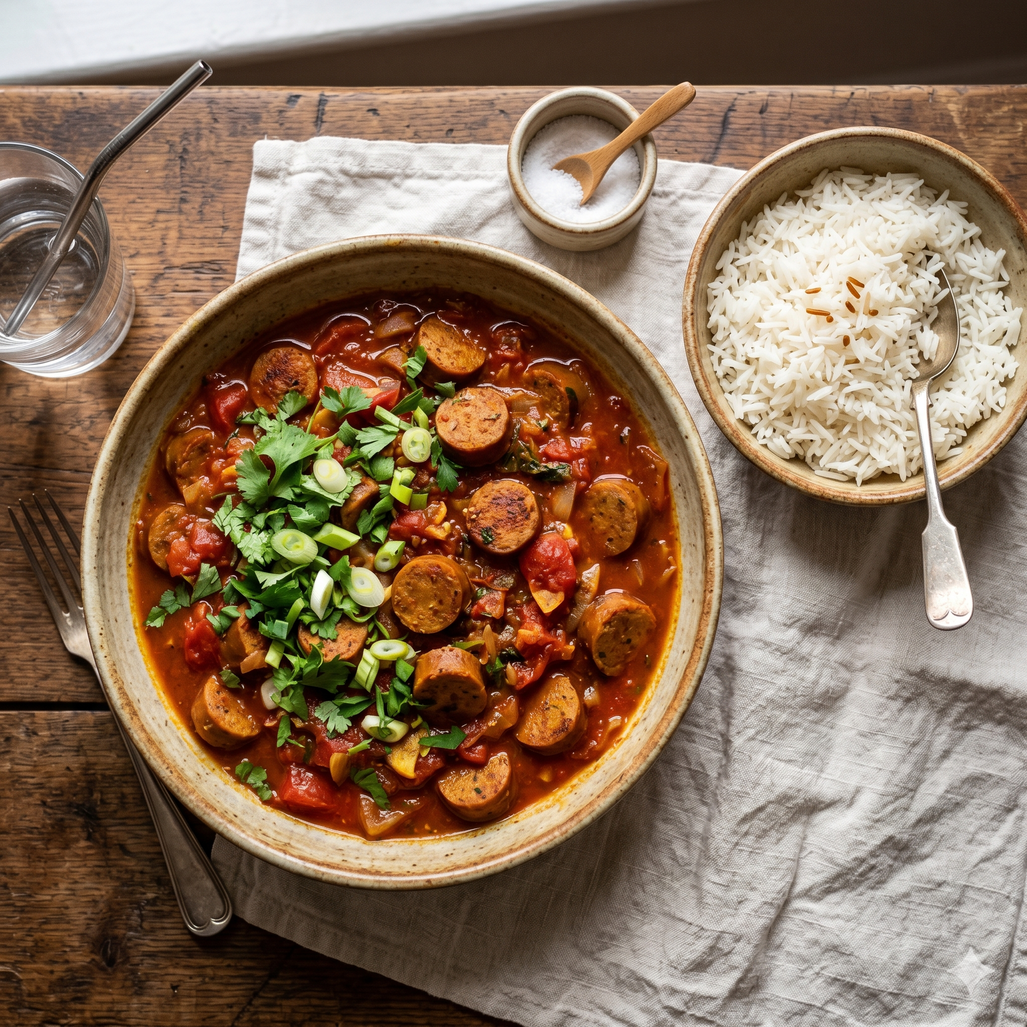 Rougail saucisse végé